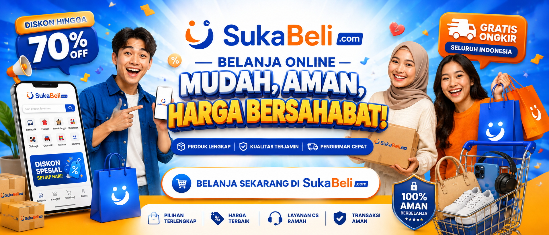 SukaBeli — Belanja online mudah dan aman