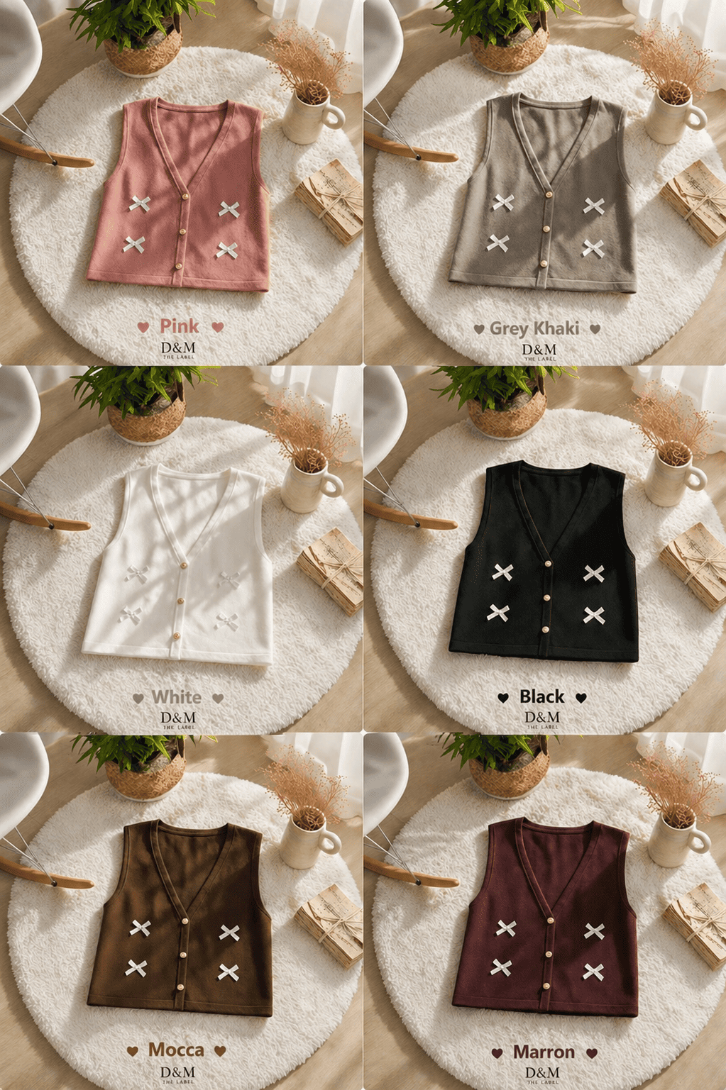 Atasan Knit Wanita Pita Kecil Snowrib Premium | Cardigan Wanita Kekinian | Outer Cewek Simple Elegan