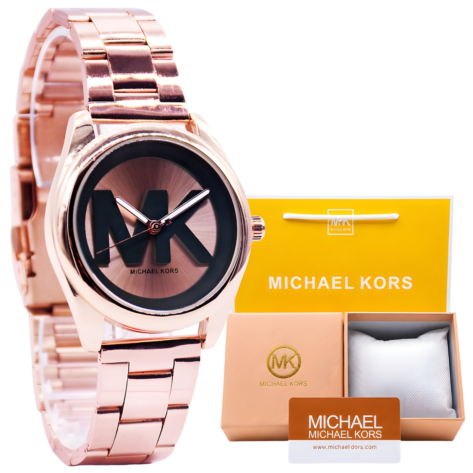 Michael Kors MK-9128 Rosegold Green D3,8cm Rp100,000 (Set)